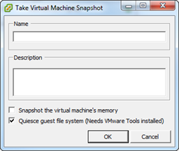 Quiesced Snapshot of a VM