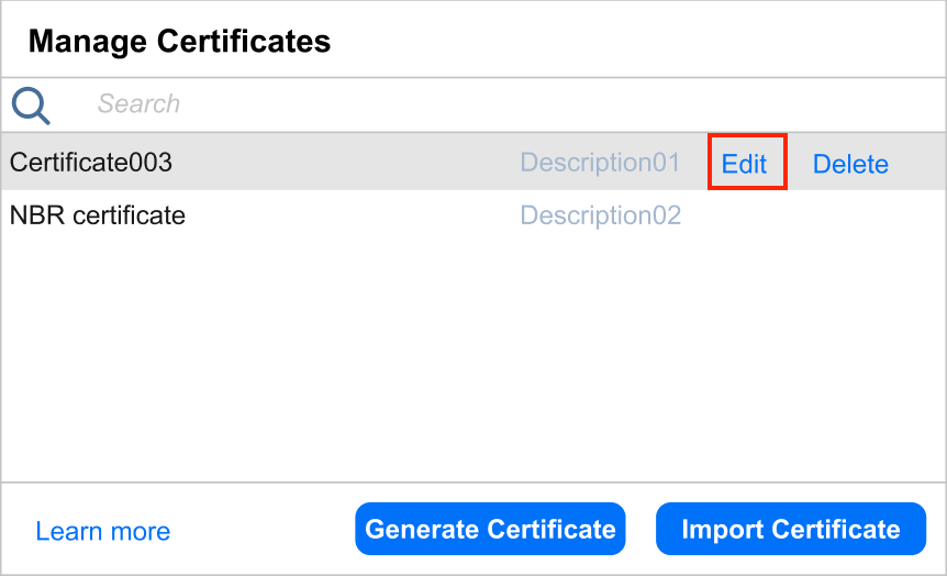 Managing Certificates